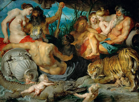 The Four Continents (The Four Rivers of Paradise) - Canvas Prints by Peter Paul Rubens