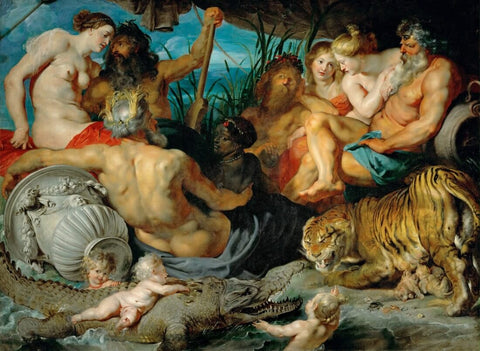 The Four Continents (The Four Rivers of Paradise) - Posters by Peter Paul Rubens