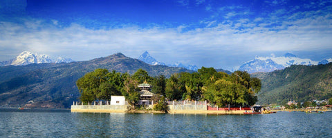 Phewa Lake Pokhara City Nepal - Framed Prints