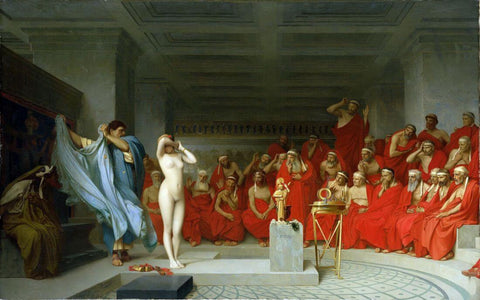 Phryne before the Areopagus (Phryne devant lAreopage) - Jean-Léon Gérôme - Orientalist Art Painting by Jean Leon Gerome