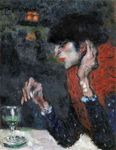 The Absinthe Drinker (El Bebedor De Ajenjo) - Pablow Picasso - Canvas Prints by Pablo Picasso