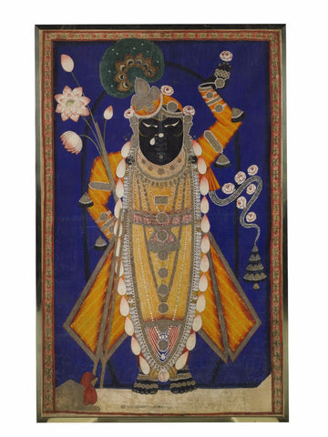 Indian Miniature Art - Pichwai Paintings - Srinathji - Large Art Prints by Vineeta Randhawa
