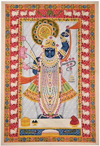 Indian Miniature Art - Pichwai Paintings - Srinathji - Art Prints