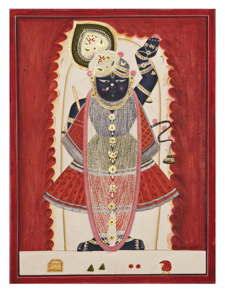 Indian Miniature Art - Pichwai Paintings - Srinathji - Framed Prints