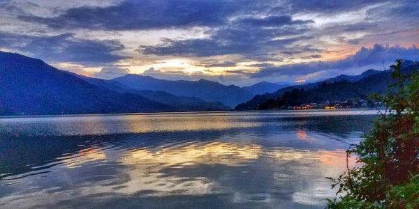 Picturesque Phewa Lake With Pokhara City Nepal - Large Art Prints