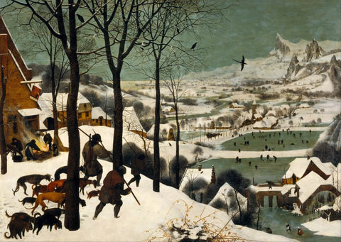 The Hunters In The Snow - Jagers in de Sneeuw - Framed Prints by Pieter Bruegel