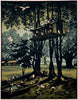 Pigeon's Home - Haren Das - Bengal School Art Woodcut Painting - Framed Prints