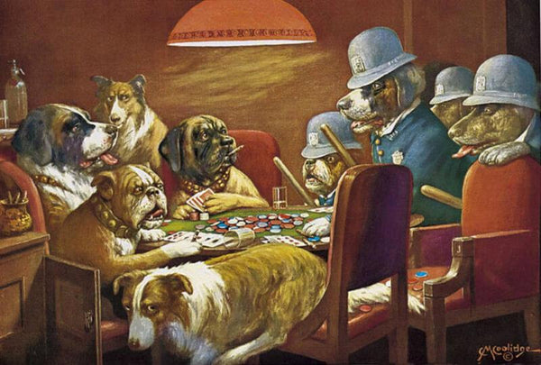 Pinched With Four Aces - Canvas Prints