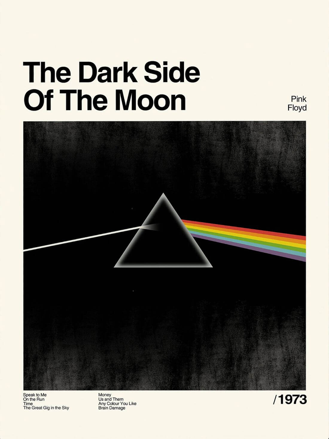 Pink Floyd Dark Side Of The Moon Album Cover Music Poster Framed Prints
