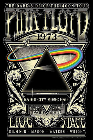 Pink Floyd - Dark Side Of The Moon Tour 1973 - NY Concert Poster - Posters by Tallenge