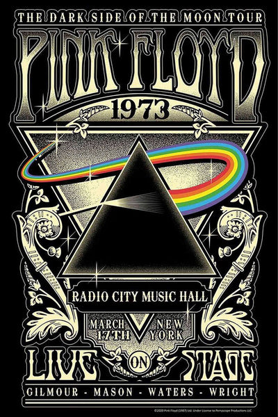 Pink Floyd - Dark Side Of The Moon Tour 1973 - NY Concert Poster - Life Size Posters