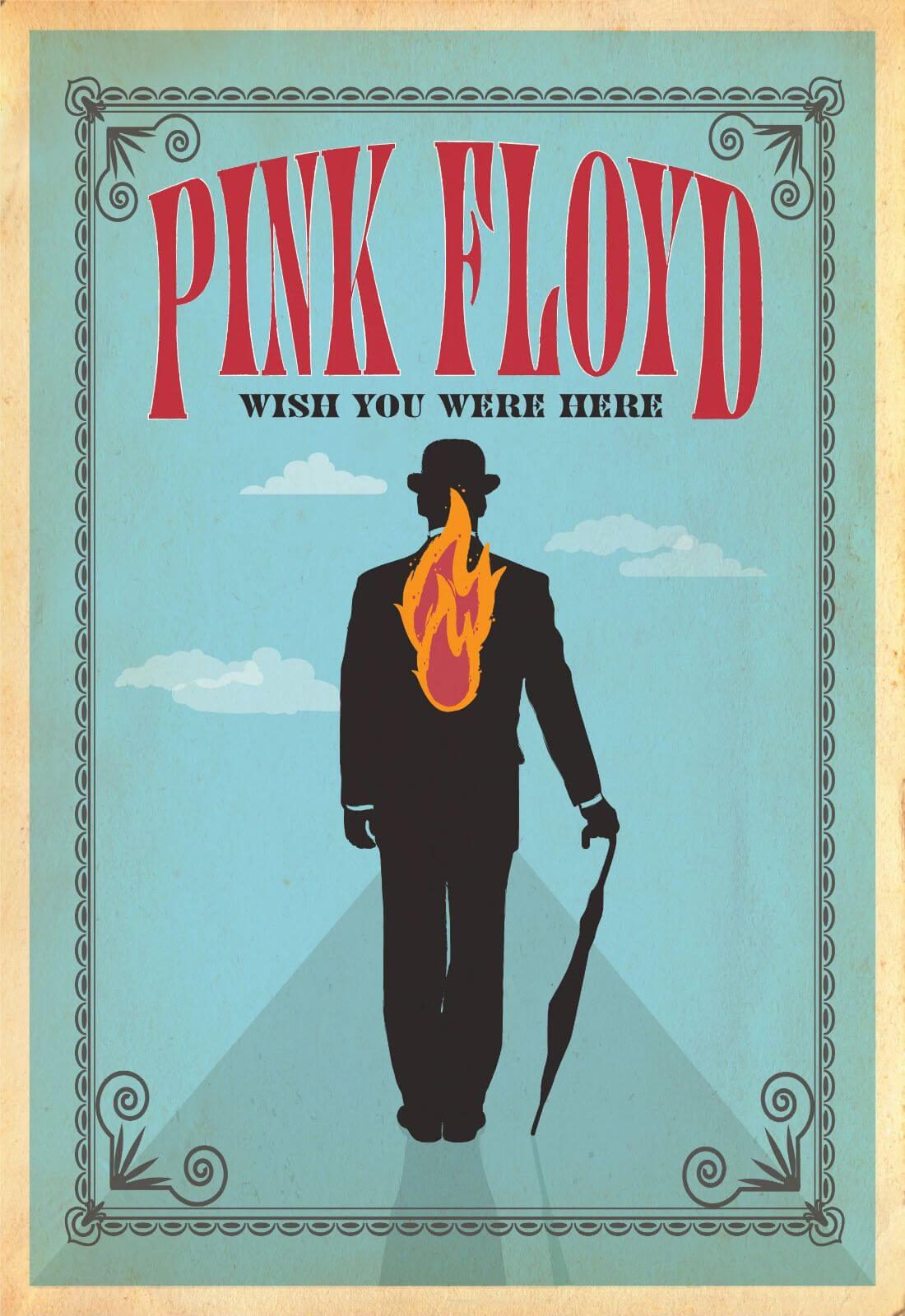 Pink Floyd - Wish You Were Here - Fan Art Music Poster - Large Art Prints  by Tallenge, Buy Posters, Frames, Canvas & Digital Art Prints