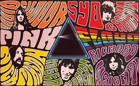 Pink Floyd (including Syd Barrett) - Vinrtage Poster by Tallenge