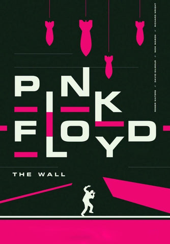 Pink Floyd - The Wall - Classic Rock Minimalist Music Concert Poster - Art Prints