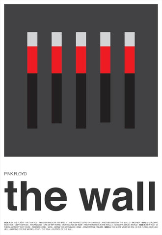 Pink Floyd - The Wall - Classic Rock Minimalist Music Poster - Canvas Prints by Kenneth