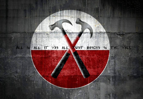 Pink Floyd - The Wall - Hammers - Classic Rock Graphic Music Poster - Canvas Prints by Kenneth