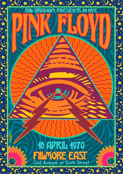 Pink Floyd Live at Fillmore East 1970 - Music Concert Poster - Tallenge Classic Rock Music Collection - Posters