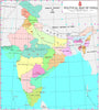 Political Map Of India - States And Capitals - Art Prints