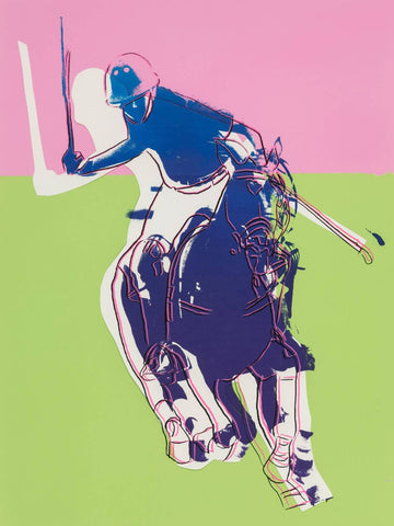 Polo - Pink On Green - Andy Warhol - Pop Art Painting - Posters by Andy Warhol
