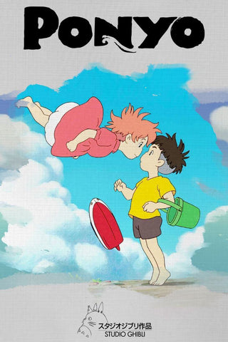 Ponyo - Studio Ghibli - Japanaese Animated Movie Art Poster - Posters by Tallenge