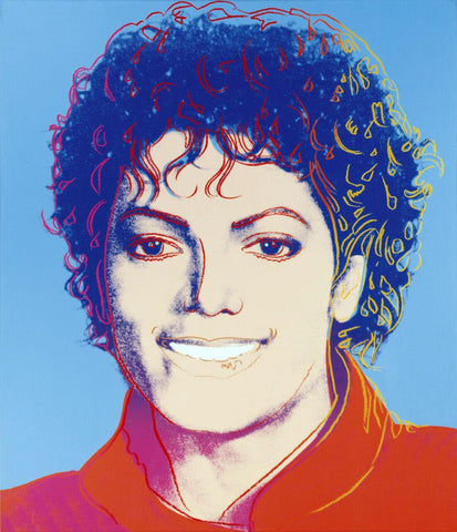 Michael Jackson Series (Pale Blue) - Andy Warhol - Pop Art Painting - Framed Prints