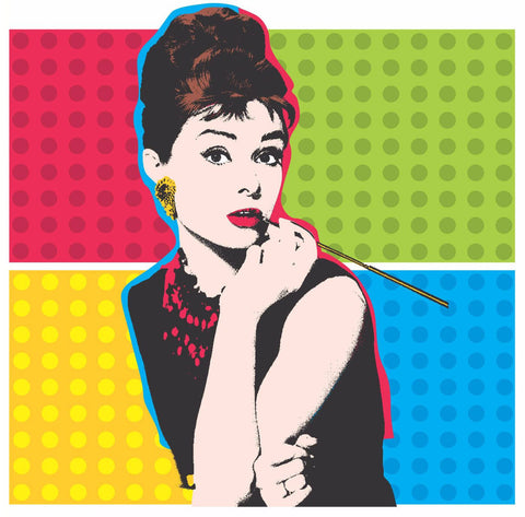Audrey Hepburn Pop Art - Canvas Prints