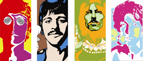 Pop Art - The Beatles, Within You Without You - Art Panels by Christopher Noel