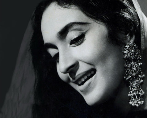 Portrait-of Actress Nutan- Hindi Movie Poster - Framed Prints by Tallenge Store