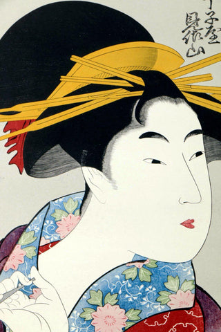 Portrait Of A Woman - Kitagawa Utamaro - Japanese Edo period Ukiyo-e Woodblock Print Art Painting - Canvas Prints