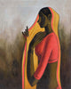 Portrait Of A Young Woman - B Prabha - Indian Art Painting - Canvas Prints