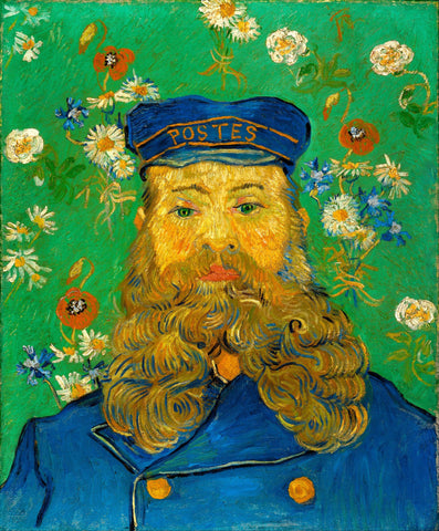 Portrait of the Postman Joseph Roulin - Large Art Prints by Vincent Van Gogh
