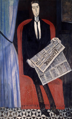 Portrait Of A Man With A Newspaper (Chevalier X) - Posters by Andre Derain