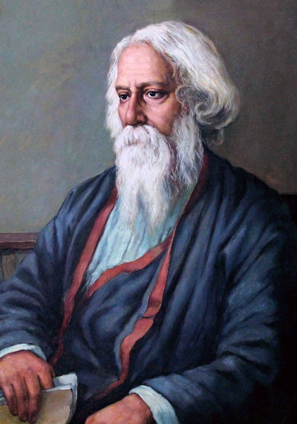 Portrait Of Gurudev Rabindranath Tagore - Large Art Prints