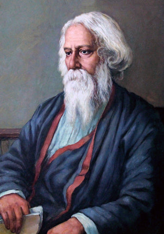 Portrait Of Gurudev Rabindranath Tagore - Canvas Prints