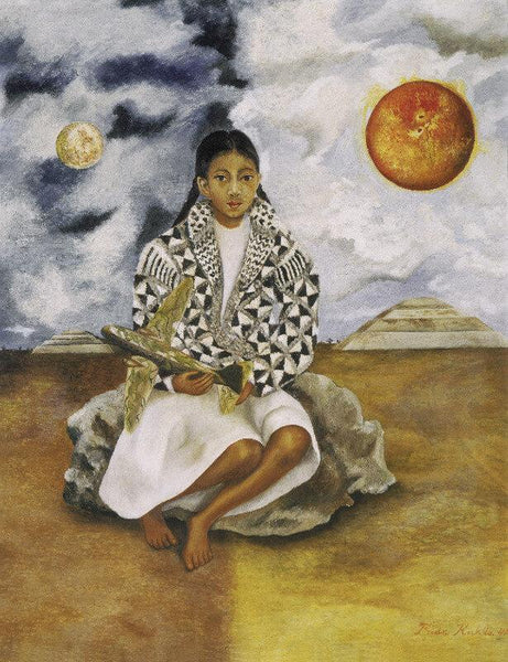 Portrait of Lucha María, Girl from Tehuacán, or Sun and Moon (Niña tehuacana, Lucha María or Sol y luna) - Large Art Prints