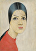 Portrait of Ann in Red Jumper - Canvas Prints