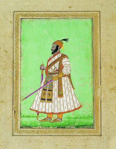 Portrait Of Chattrapti Shivaji Mahaaraj - George Richmond - Vintage Indian Royalty Painting - Posters by Royal Portraits