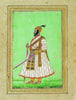Portrait of Chhatrapati Shivaji Maharaj - Deccani Miniature Indian Royalty Painting - Canvas Prints