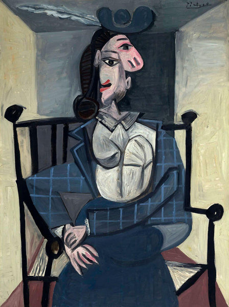 Portrait of Dora Maar - Wartime (Femme Dans un Fauteuil 1941) – Pablo Picasso Painting - Large Art Prints