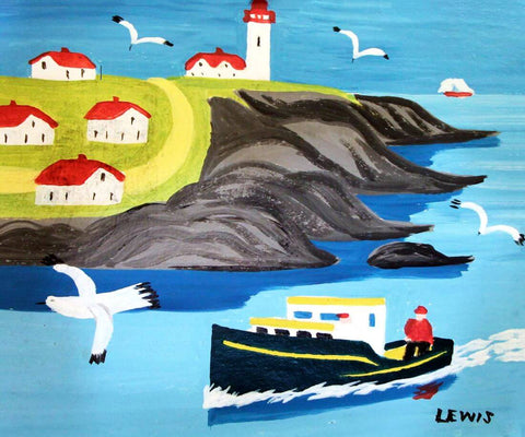 Portrait Of Eddie Barnes And Ed Murphy, Lobster Fishermen - Maud Lewis - Posters by Maud Lewis