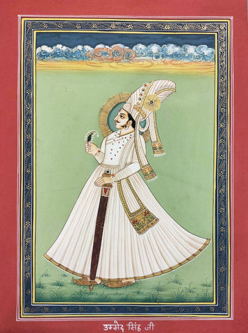 Portrait of Maharaja Umaid Singh - Indian Royalty Painting - Large Art Prints