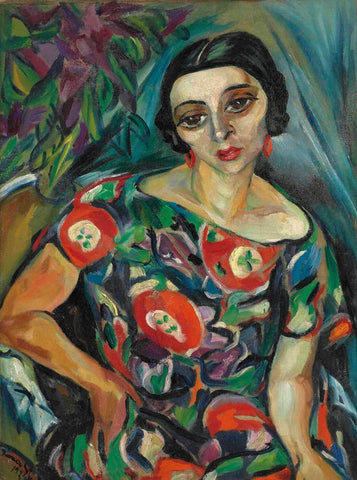 Portrait of Rebecca Hourwich Reyher - Irma Stern - Portrait Painting by Irma Stern