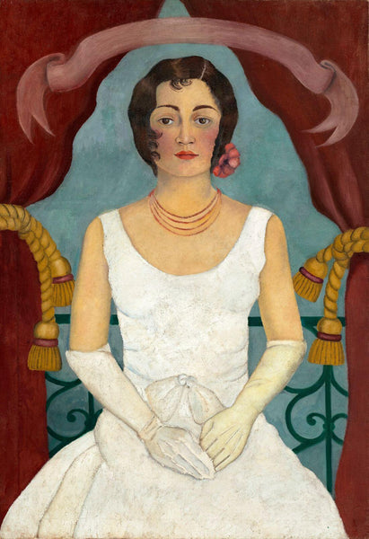 Portrait of a Lady in White - Frida Kahlo - Framed Prints