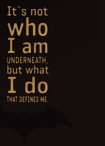 Poster - Batman Quote Dark Knight - Hollywood Collection - Life Size Posters by Joel Jerry