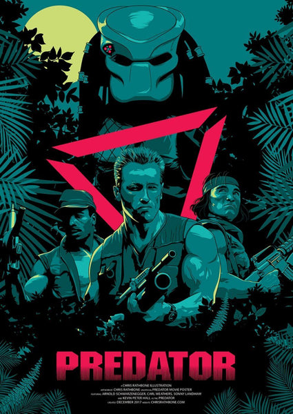 Predator 1984 - Arnold Schwarzenegger - Tallenge Hollywood Action Movie Poster Collection - Canvas Prints
