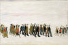 Procession In South Wales - L S Lowry - Canvas Prints