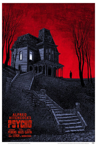 Psycho - Alfred Hitchcock Classic Slasher Suspense Movie - Hollywood Movie Graphic Art Poster by Movie Posters