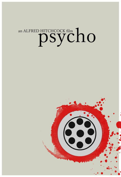 Psycho - Alfred Hitchcock Classic Slasher Suspense Movie - Hollywood Movie Minimalist Art Poster - Canvas Prints