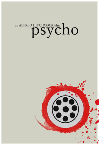 Psycho - Alfred Hitchcock Classic Slasher Suspense Movie - Hollywood Movie Minimalist Art Poster by Movie Posters