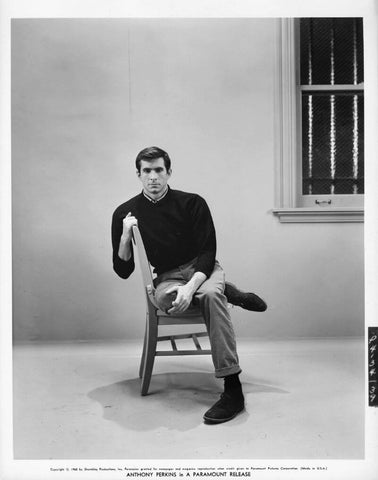 Psycho - Anthony Perkins - Alfred Hitchcock Classic Horror Movie - Hollywood Movie Promotional Still - Poster - Canvas Prints